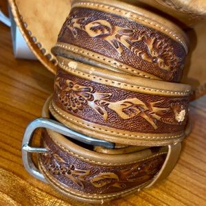 Leather Belt sz 34 Circle Y